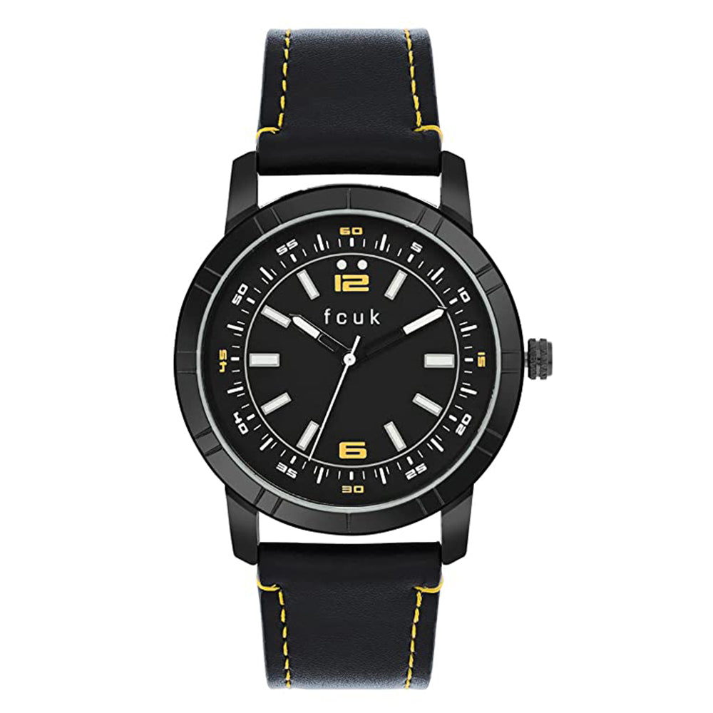 FCUK Analog Black Dial Men's Watch - FK00012F