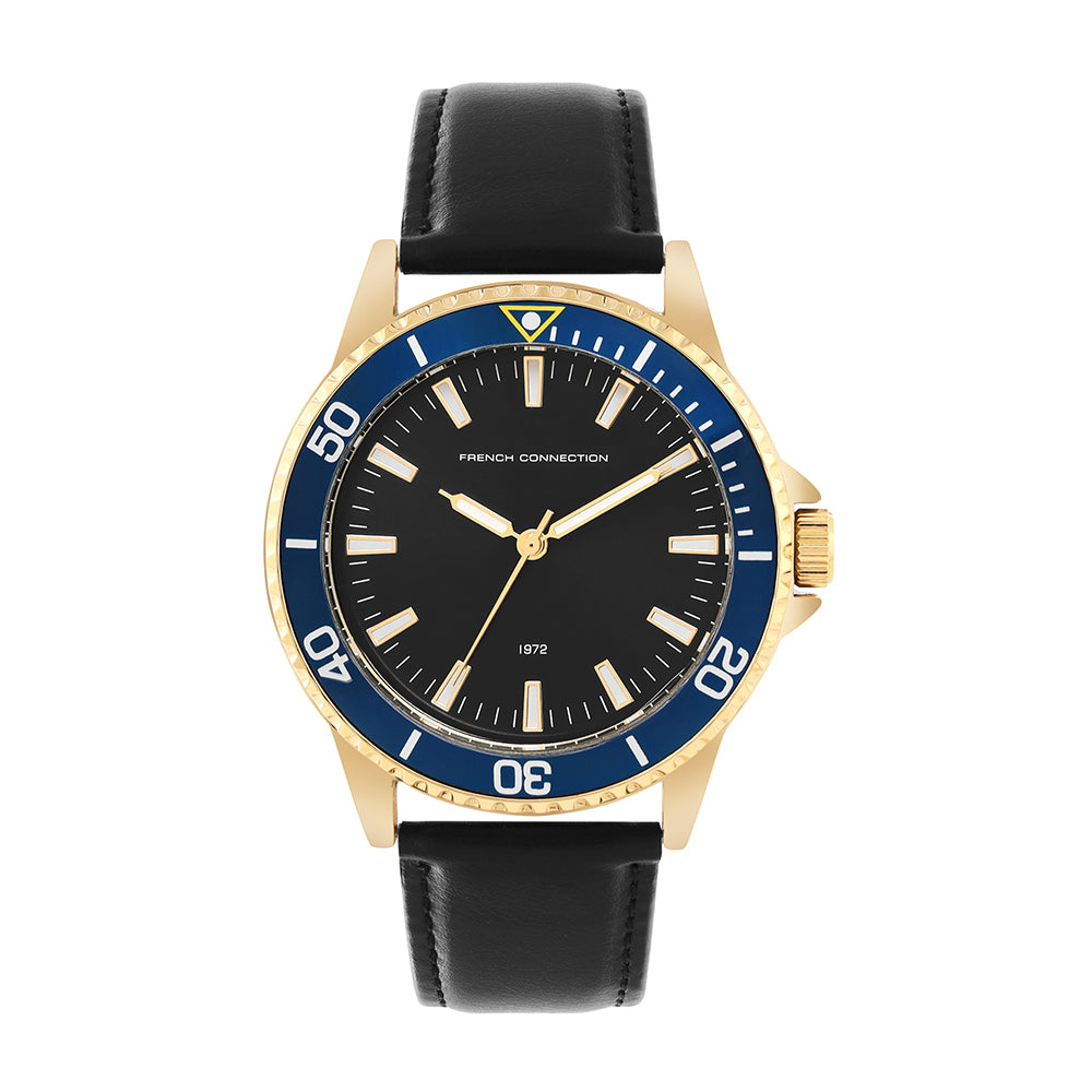 French Connection Black Dial Analog Watch For Mens - FCE23BL-G