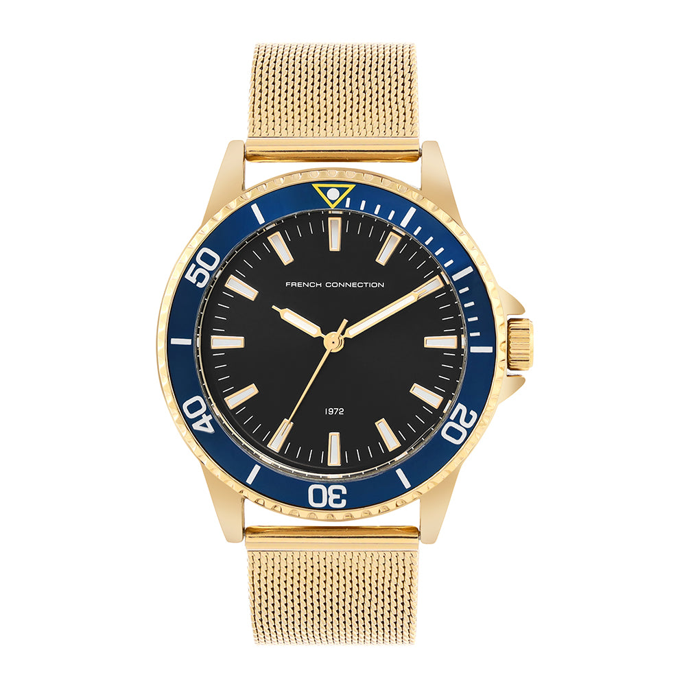 French Connection Black Dial Analog Watch For Mens - FCE23GM