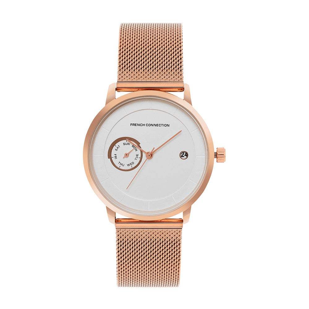 French Connection FCN00025C Picasa White Dial Men's Analog Watch