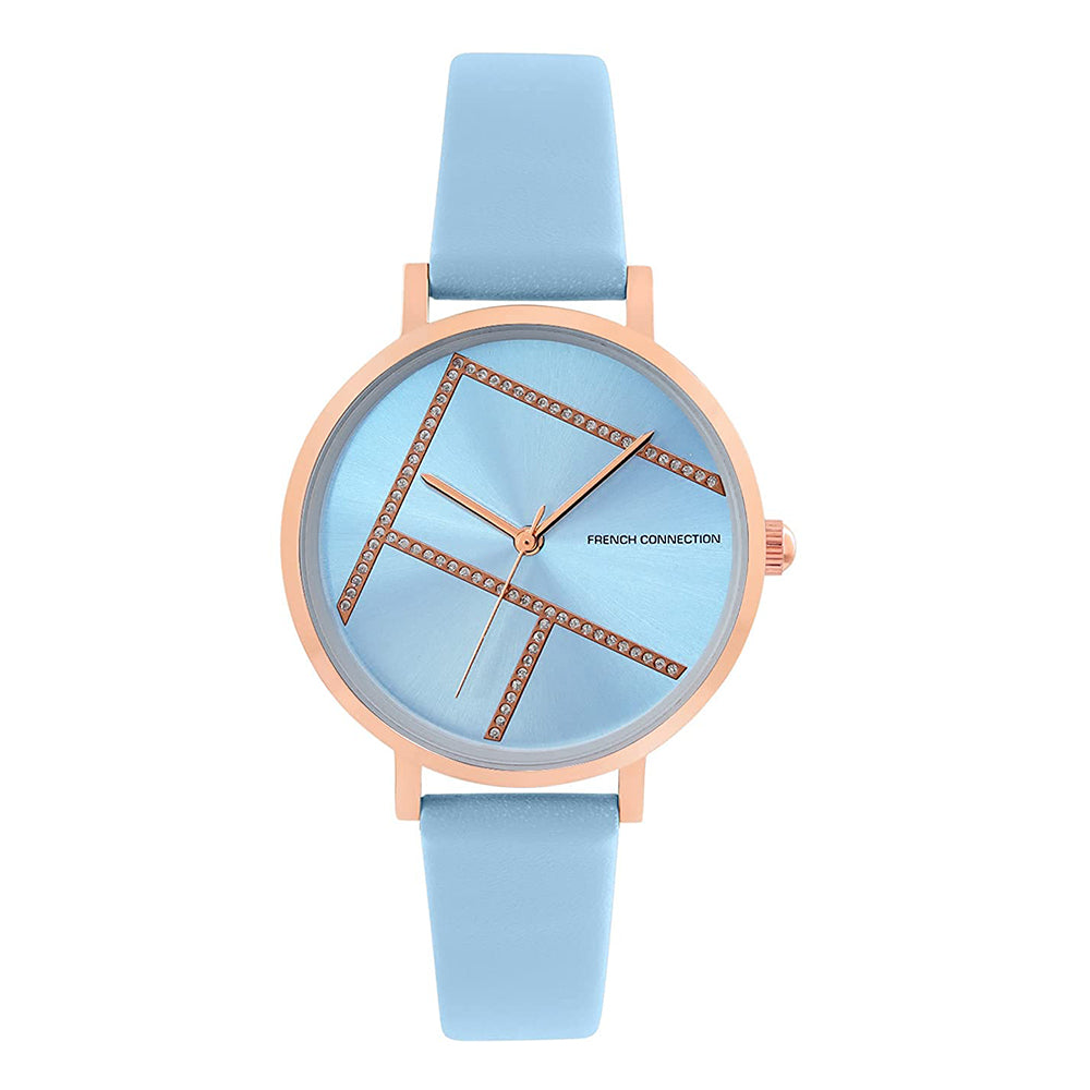 French Connection Sky Blue Analogue Watch For Women- FCN00012A