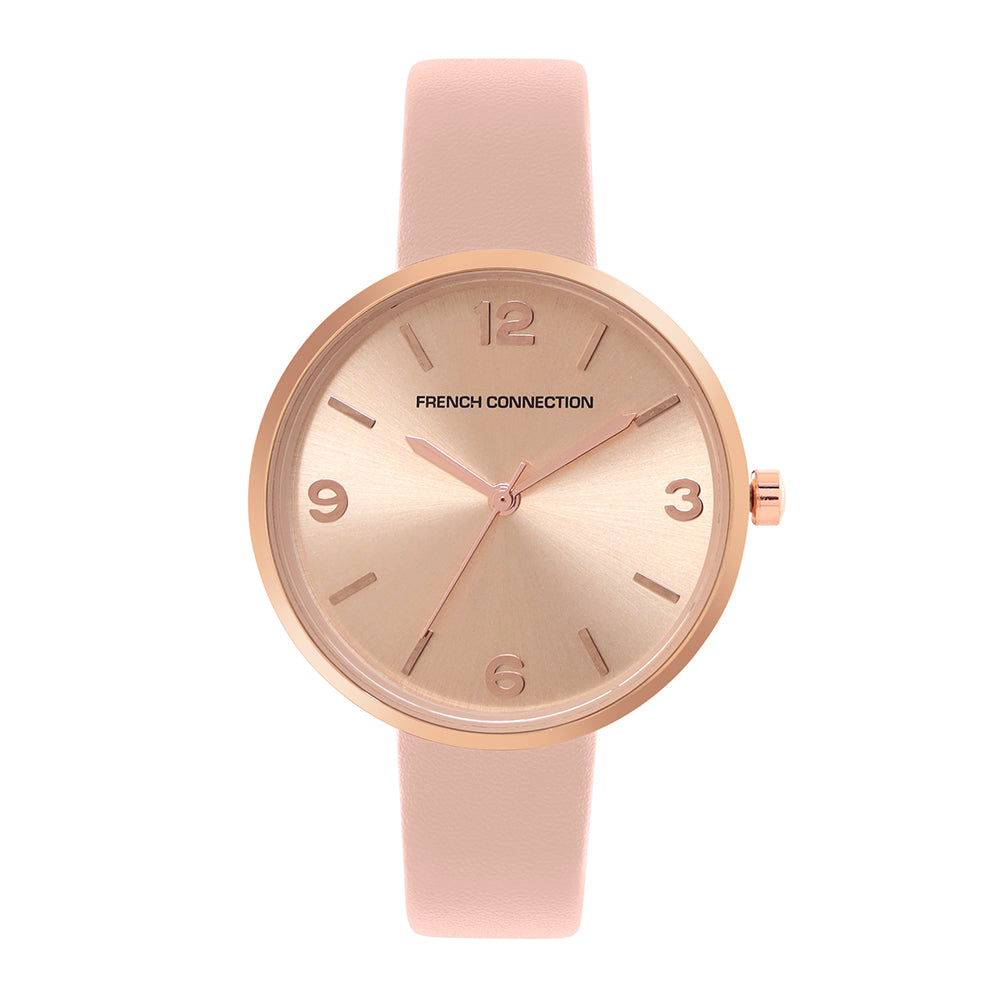 French Connection Analog Rose Gold Dial Women's Watch-FCN00019C