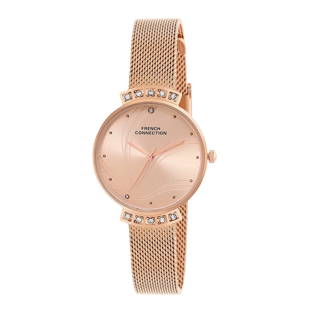French Connection Analog Rose Gold Dial Women's Watch-FCN00032D