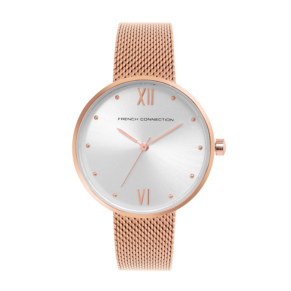 French Connection Analog Rose Gold Dial Women's Watch-FCN00033B