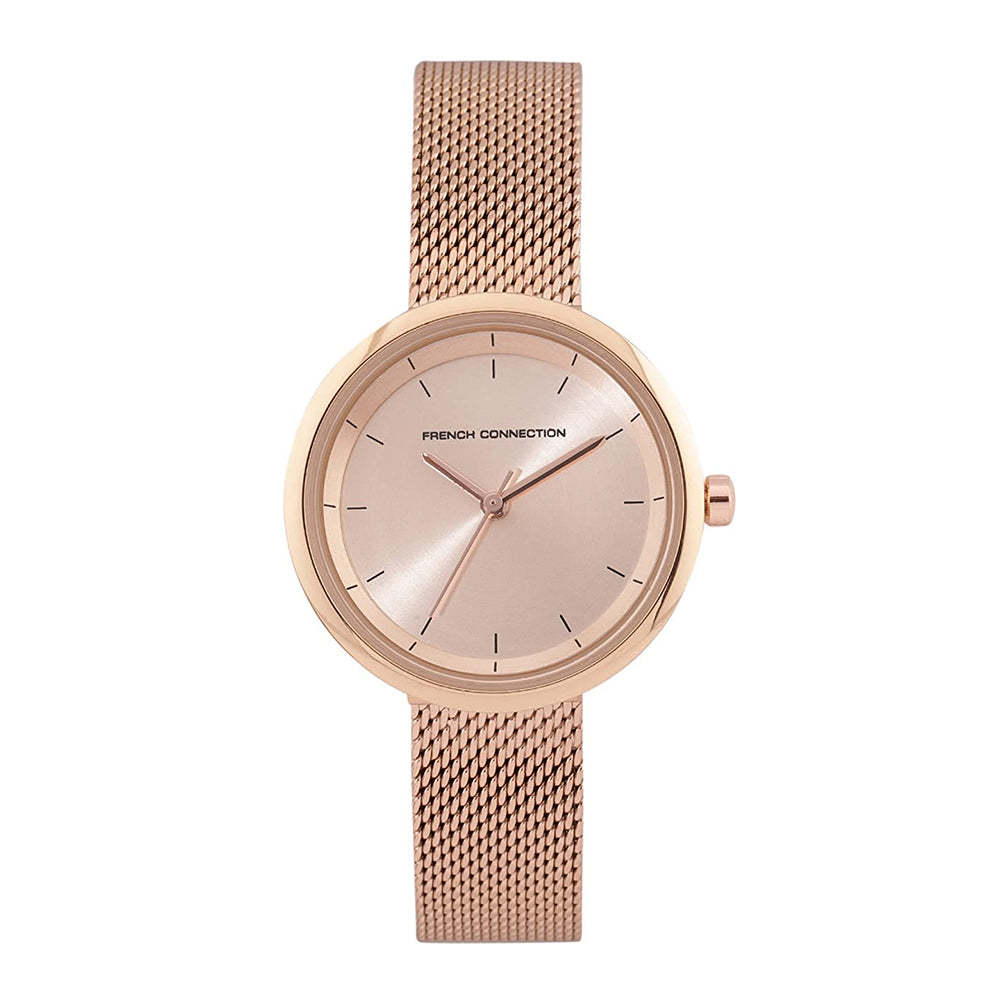 French Connection Analog Rose Gold Dial Women's Watch-FCN00036C