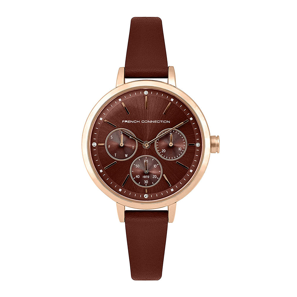 French Connection Analog Brown Dial Women's Watch-FC134T