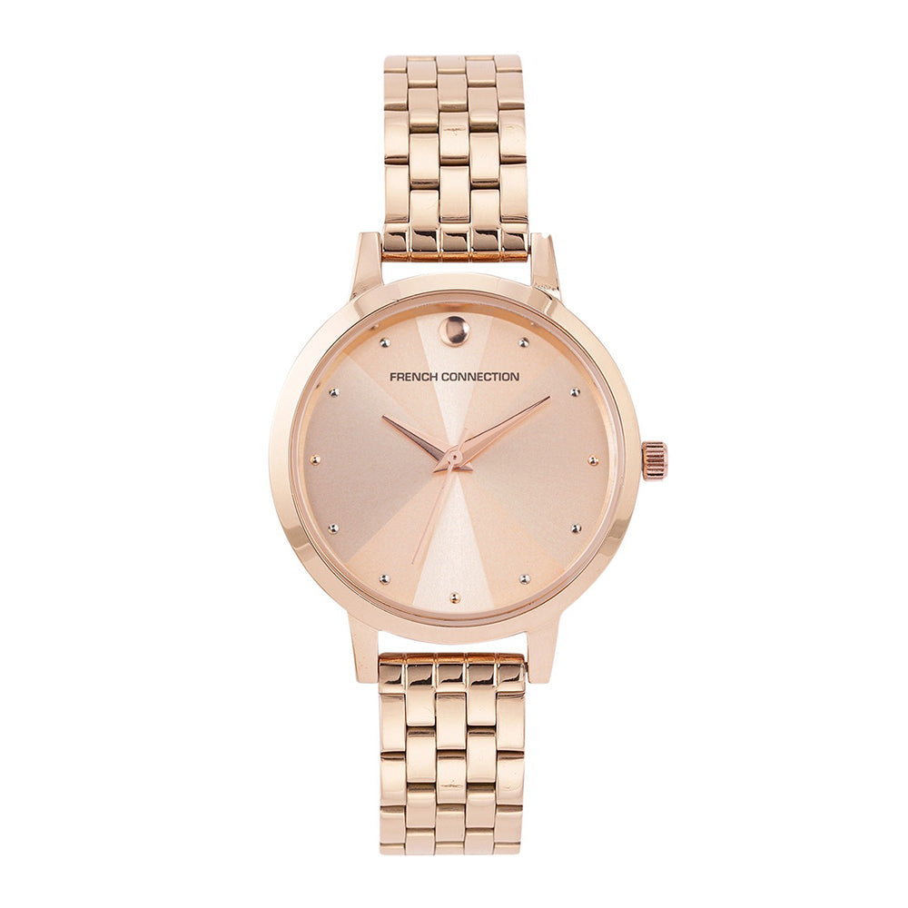 French Connection Analog Rose Gold Dial Women's Watch-FCN00017A
