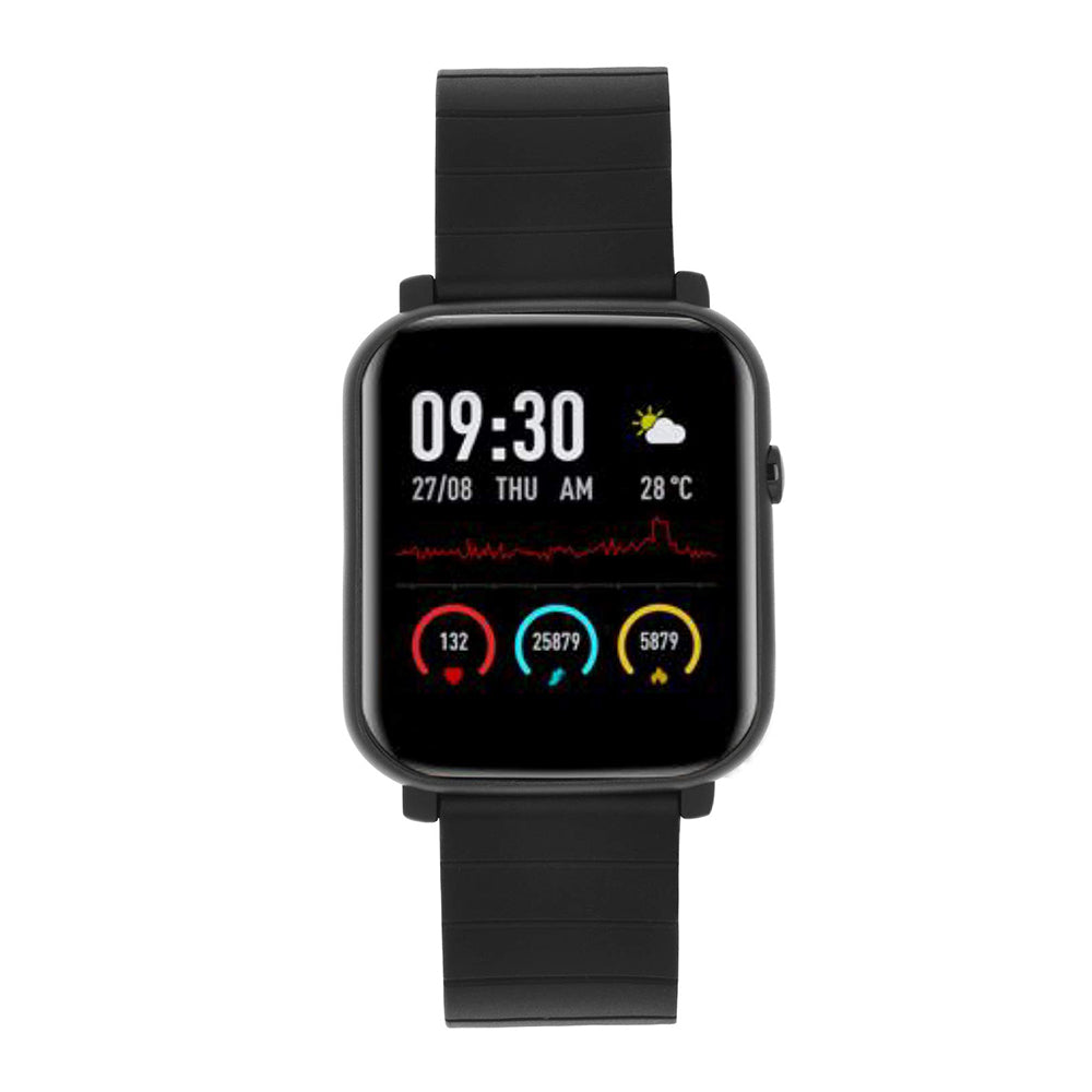 French Connection Black Silicone Unisex Smart watch F1-B
