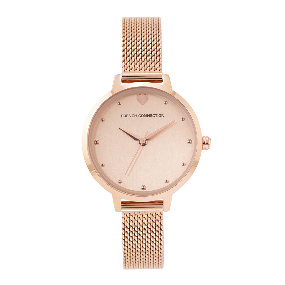 French Connection Analog Rose Gold Dial Women's Watch-FCN00018A