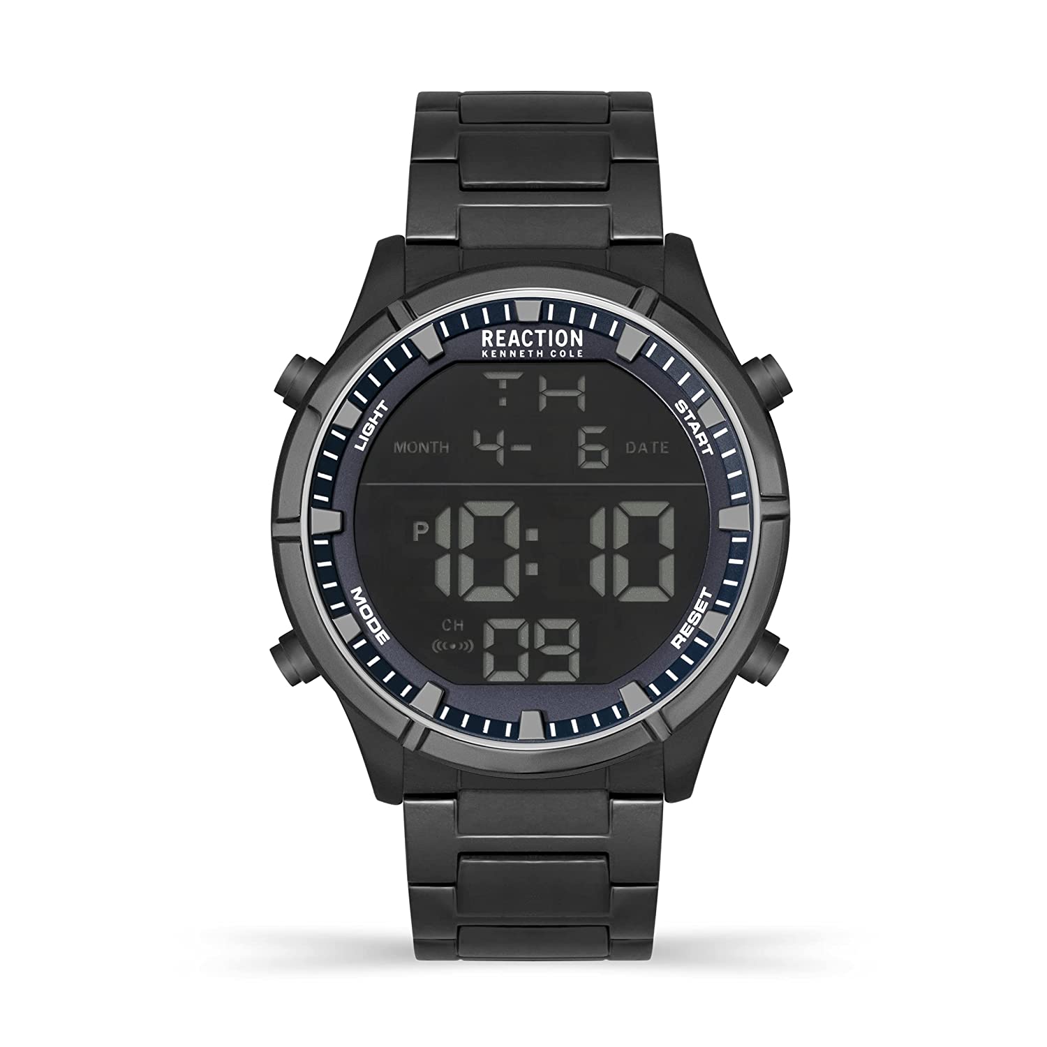 Kenneth Cole Reaction Digital Men IP Black Stainless Steel Bracelet Ace KRWGJ2191101