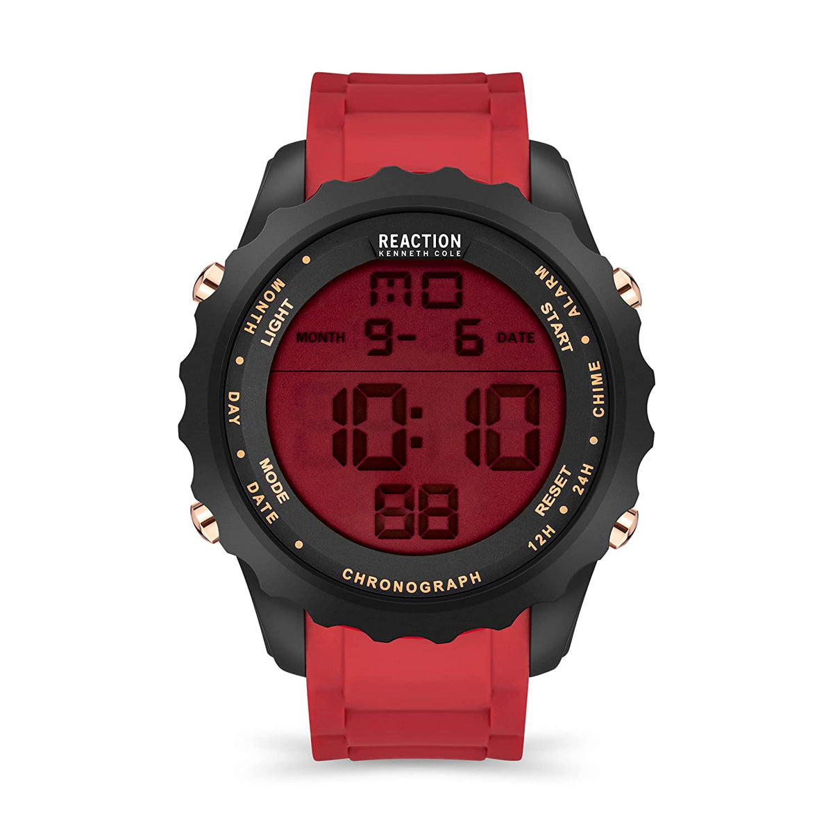 Kenneth Cole Reaction Digital Men RED Silicon Strap Hugh KRWGP2191403