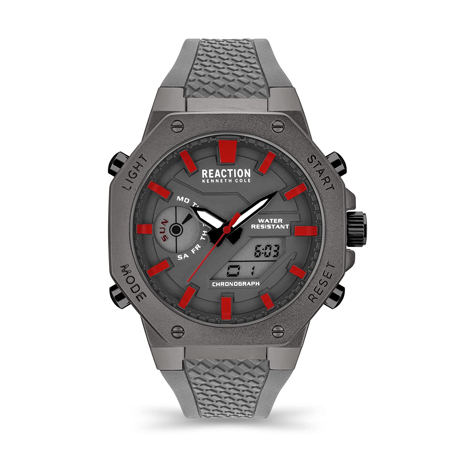 Kenneth Cole Reaction Analogue-Digital Men Grey Silicon Strap Zepp KRWGP2191702