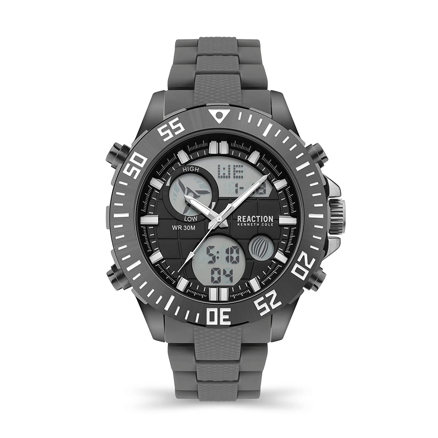 Kenneth Cole Reaction Analog Digital Men GRAY TPU BAND Mario KRWGP2192202
