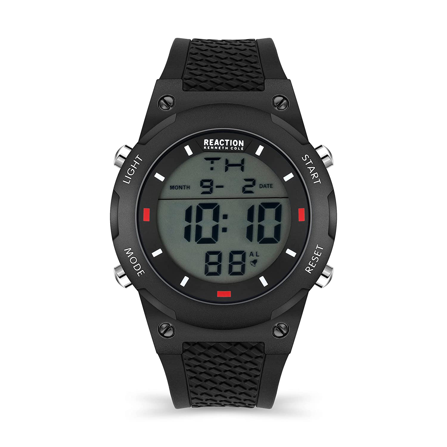 Kenneth Cole Reaction Analog Digital Men Black Silicon Strap Walt KRWGP2194302