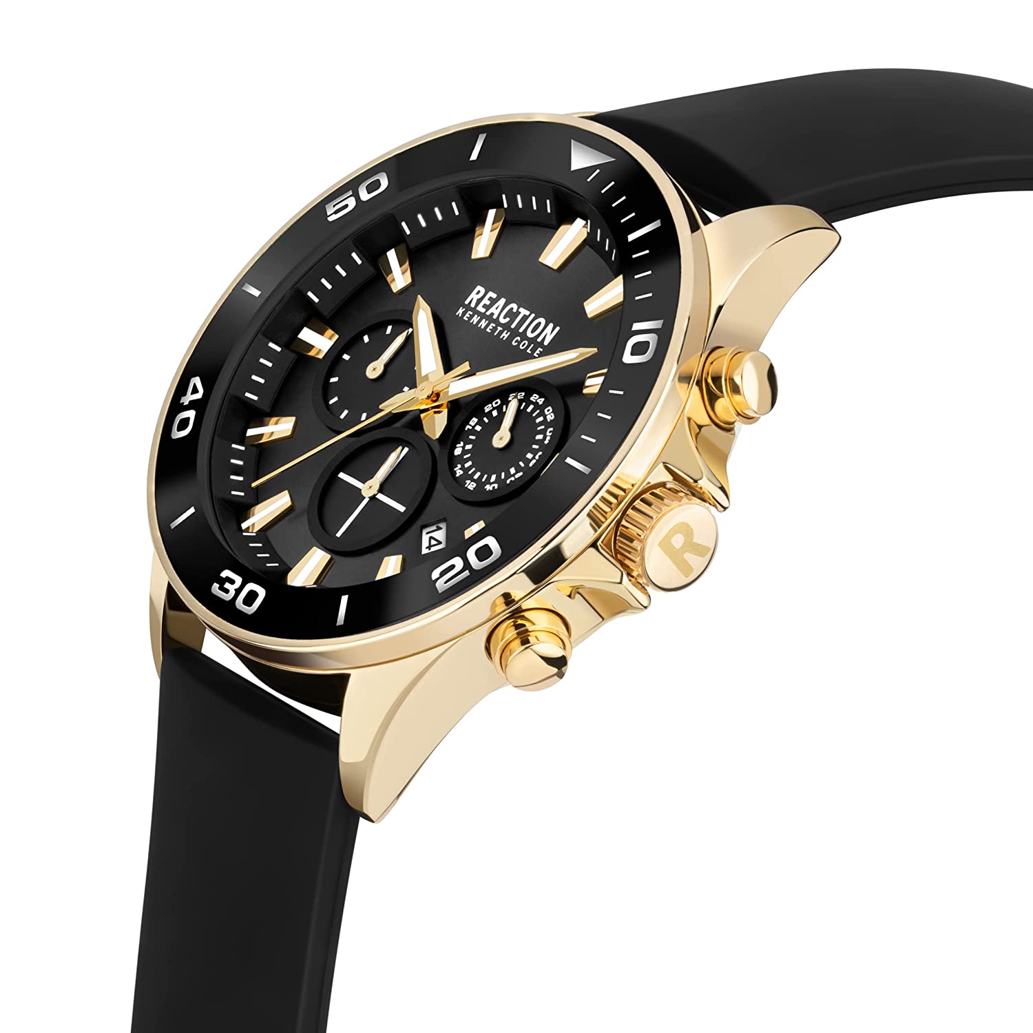 Kenneth Cole Reaction Chrono Men Black Silicon Strap Zenith KRWGQ2193103