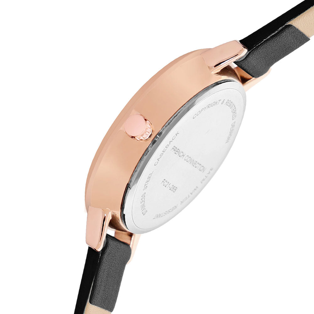 French Connection Analog Black Embellished Dial Women's Watch FC21-26B