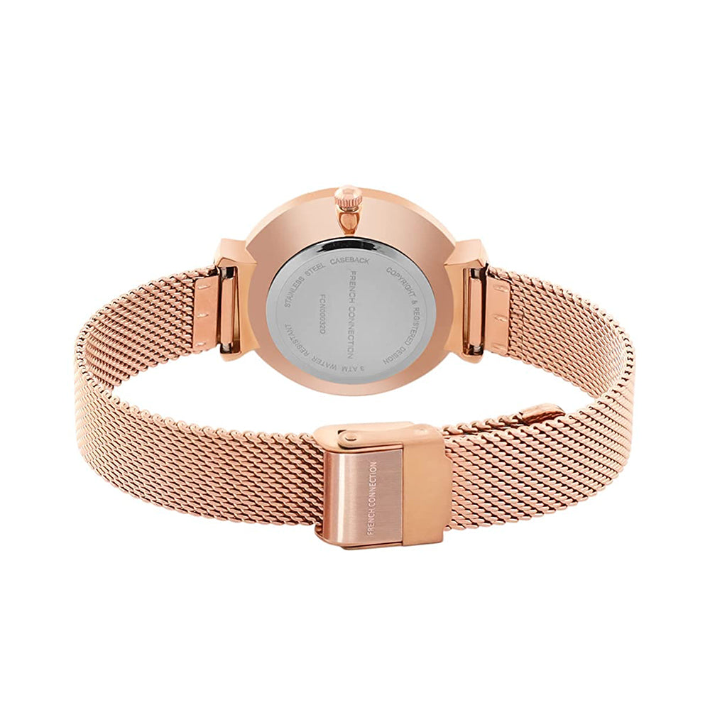 French Connection Analog Rose Gold Dial Women's Watch-FCN00032D