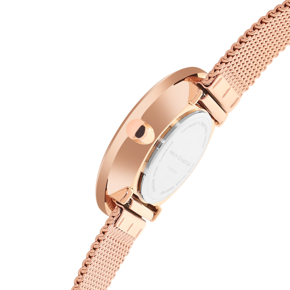 French Connection Analog Rose Gold Dial Women's Watch-FCN00033A