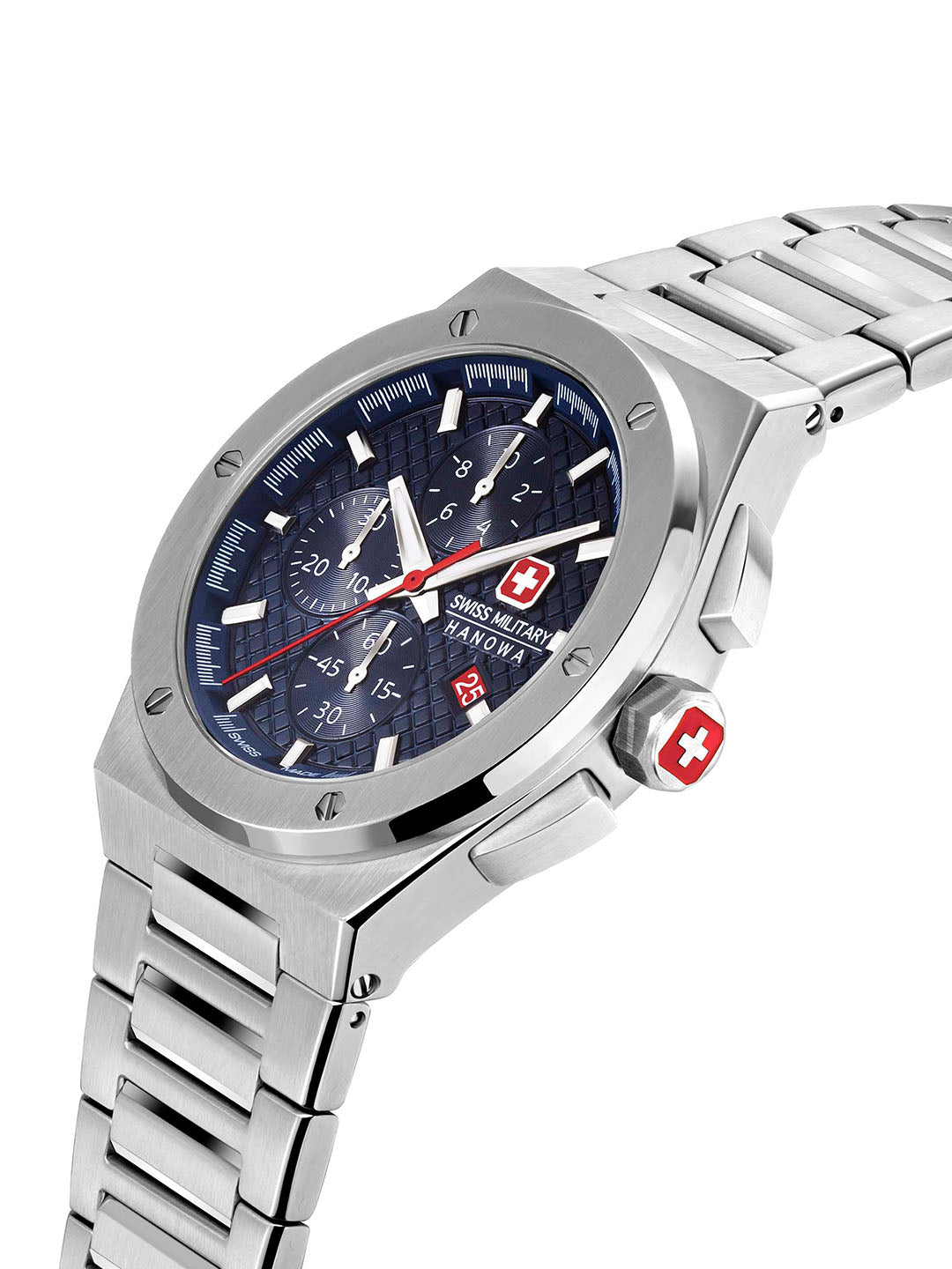 Swiss Military Hanowa SMWGI2101702 - Sidewinder Chrono Swiss Made Blue Watch For Men