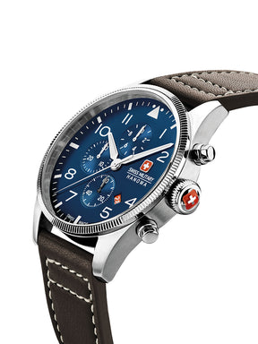 Swiss Military Hanowa SMWGC0000402 - Thunderbolt Chrono Swiss Made Blue Watch For Men
