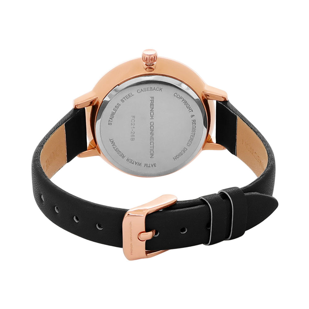 French Connection Analog Black Embellished Dial Women's Watch FC21-26B