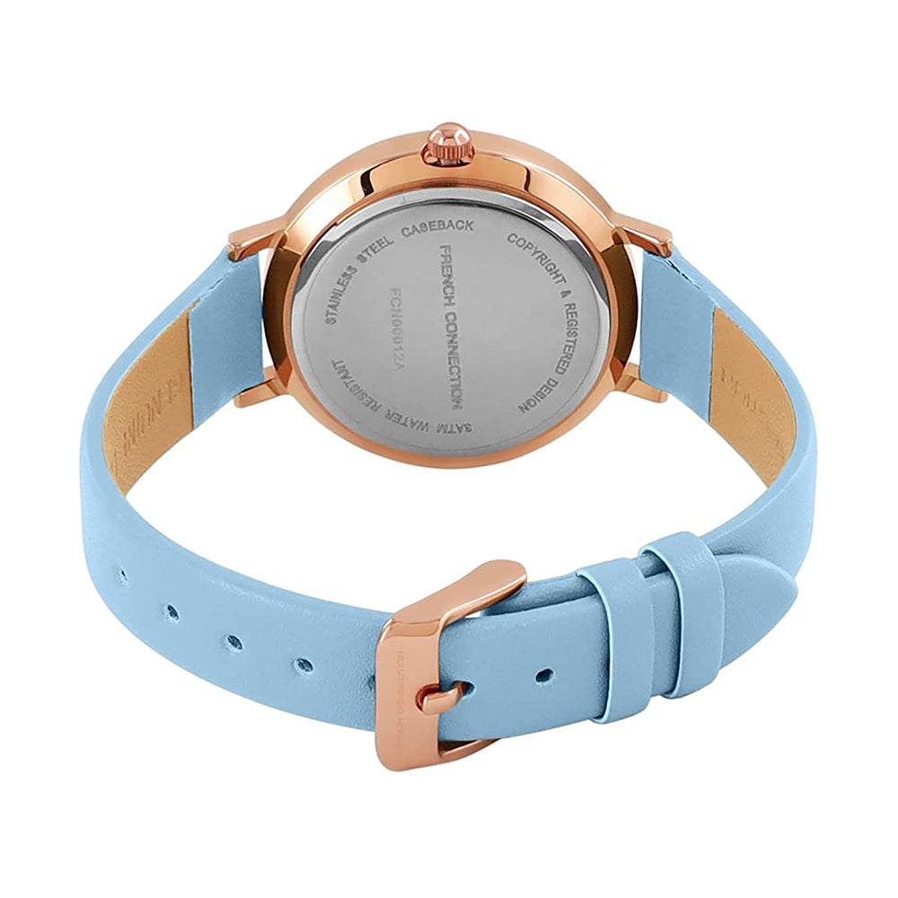 French Connection Sky Blue Analogue Watch For Women- FCN00012A