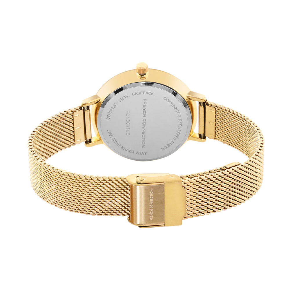 French Connection Rose Gold Dial Women's Watch-FCN00016E