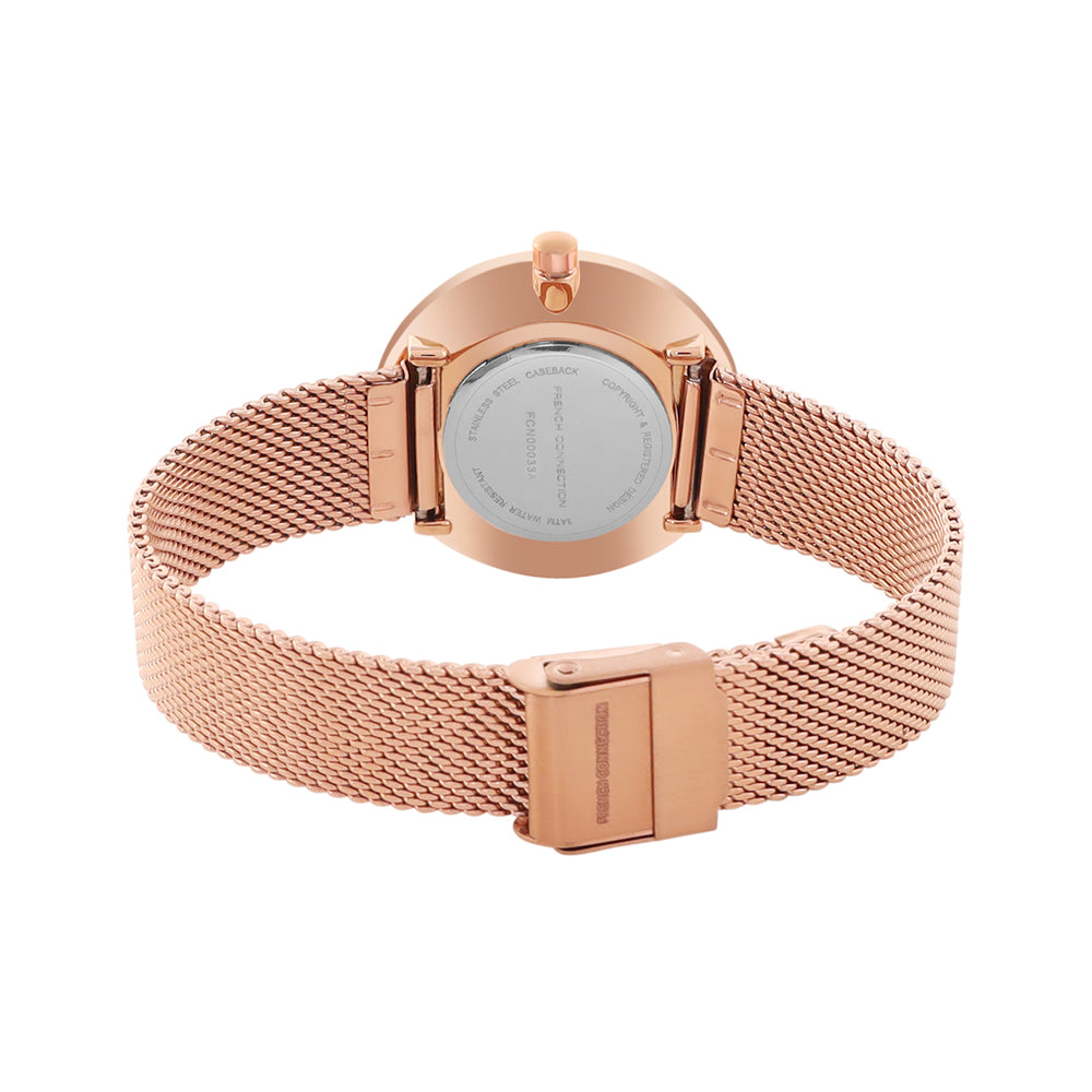 French Connection Analog Rose Gold Dial Women's Watch-FCN00033A