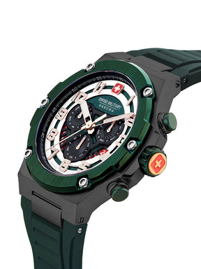 Swiss Military Hanowa SMWGO0000640 - Mission Xfor 01 Swiss Made Green Watch For Men