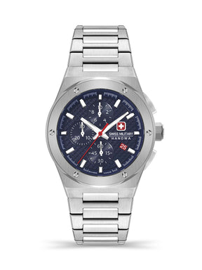 Swiss Military Hanowa SMWGI2101702 - Sidewinder Chrono Swiss Made Blue Watch For Men