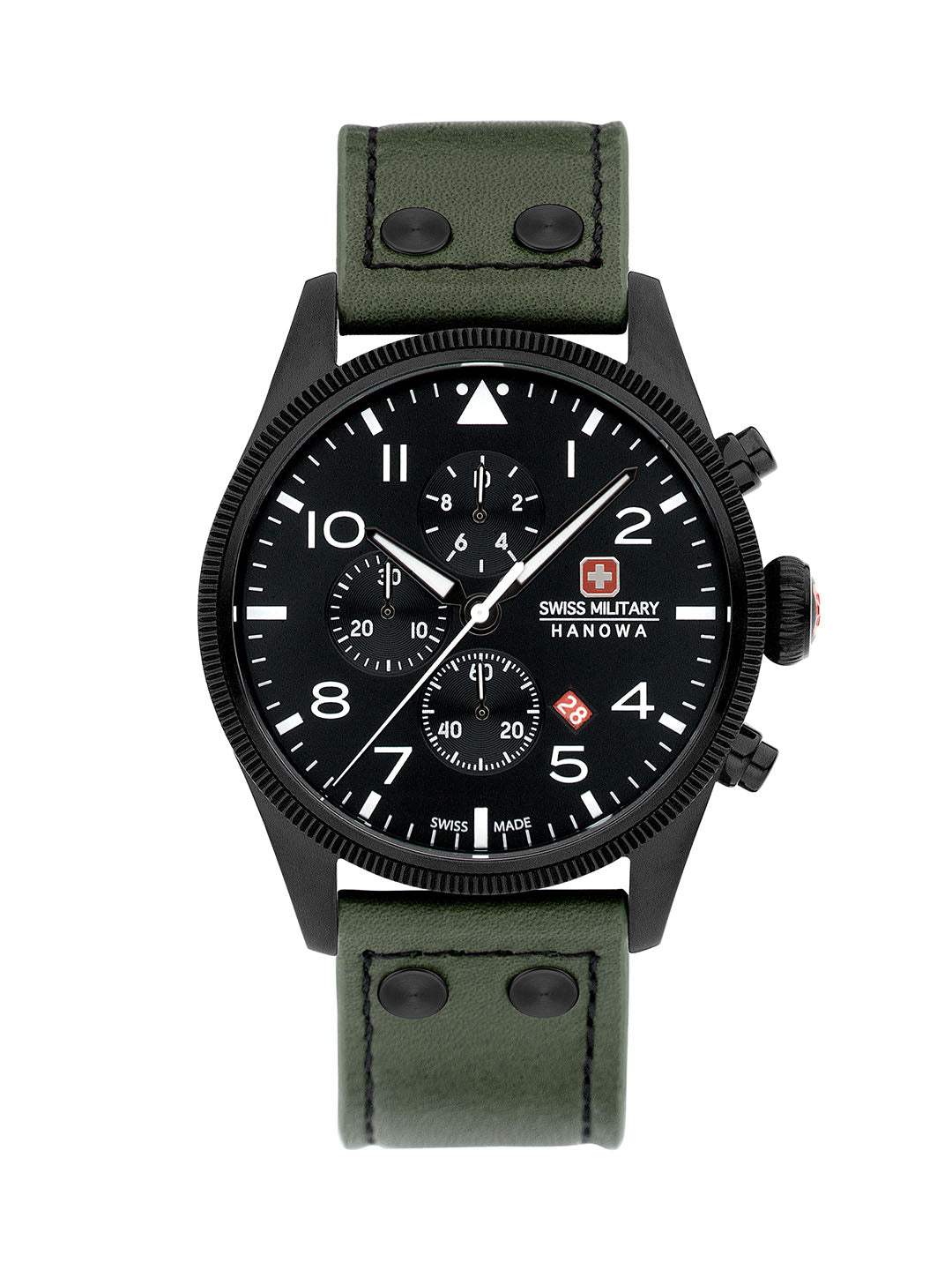 Swiss Military Hanowa SMWGC0000430 - Thunderbolt Chrono Swiss Made Black Watch For Men