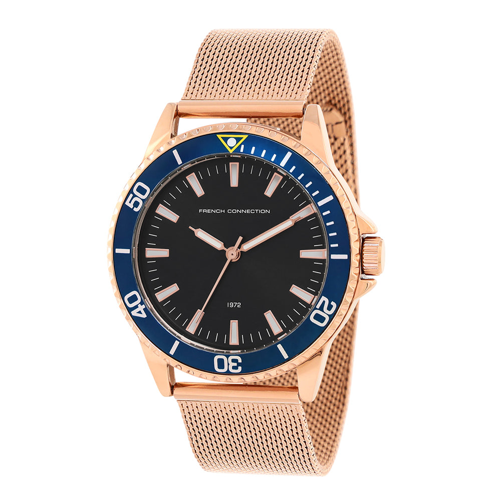 French Connection Black Dial Analog Watch For Mens - FCE23RGM