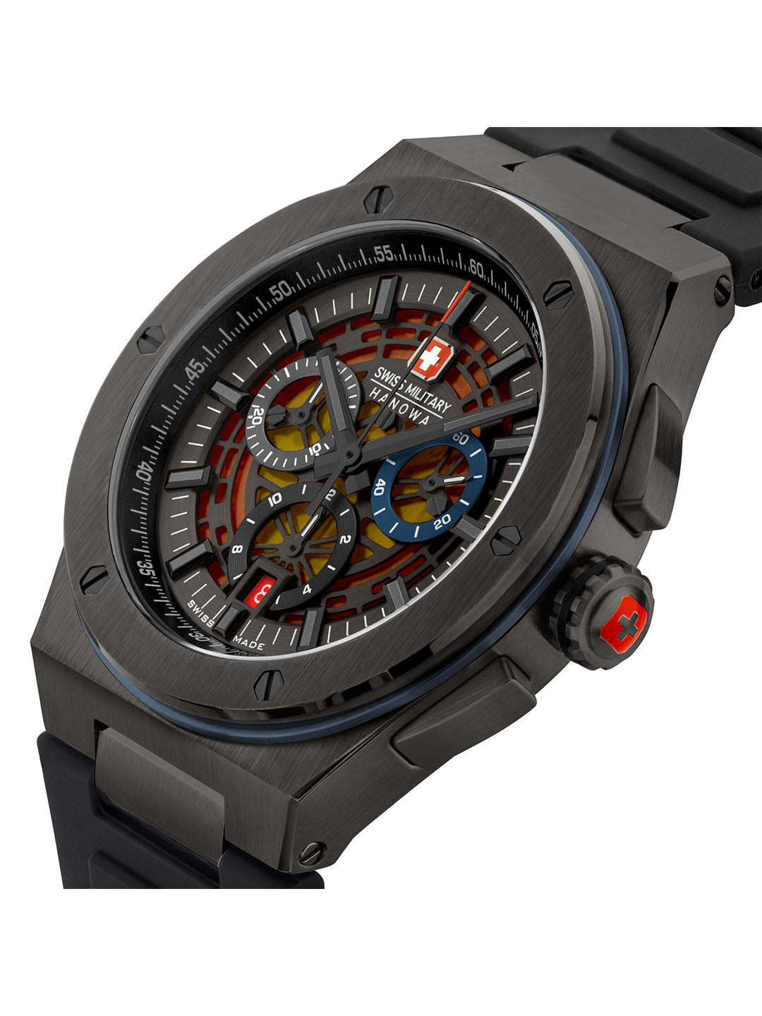 Swiss Military Hanowa SMWGO0000940 - Mission Xfor-02 Swiss Made Grey Watch For Men