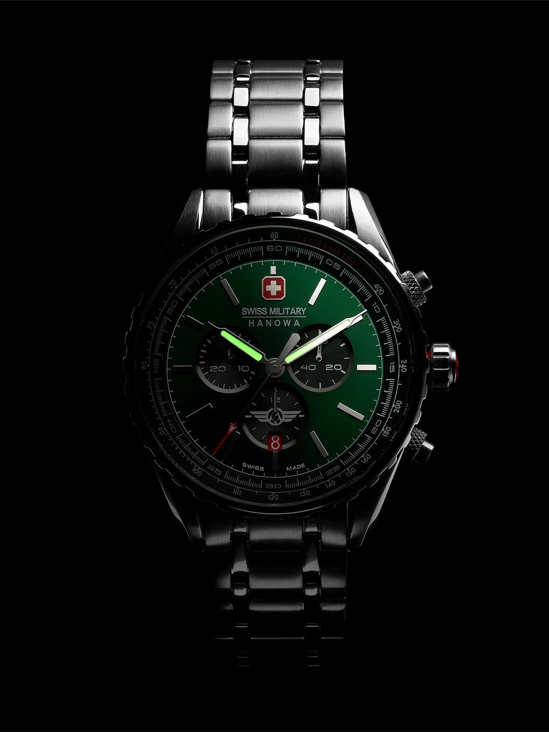 Swiss Military Hanowa SMWGI0000307 - Afterburn Chrono Swiss Made Green Watch For Men