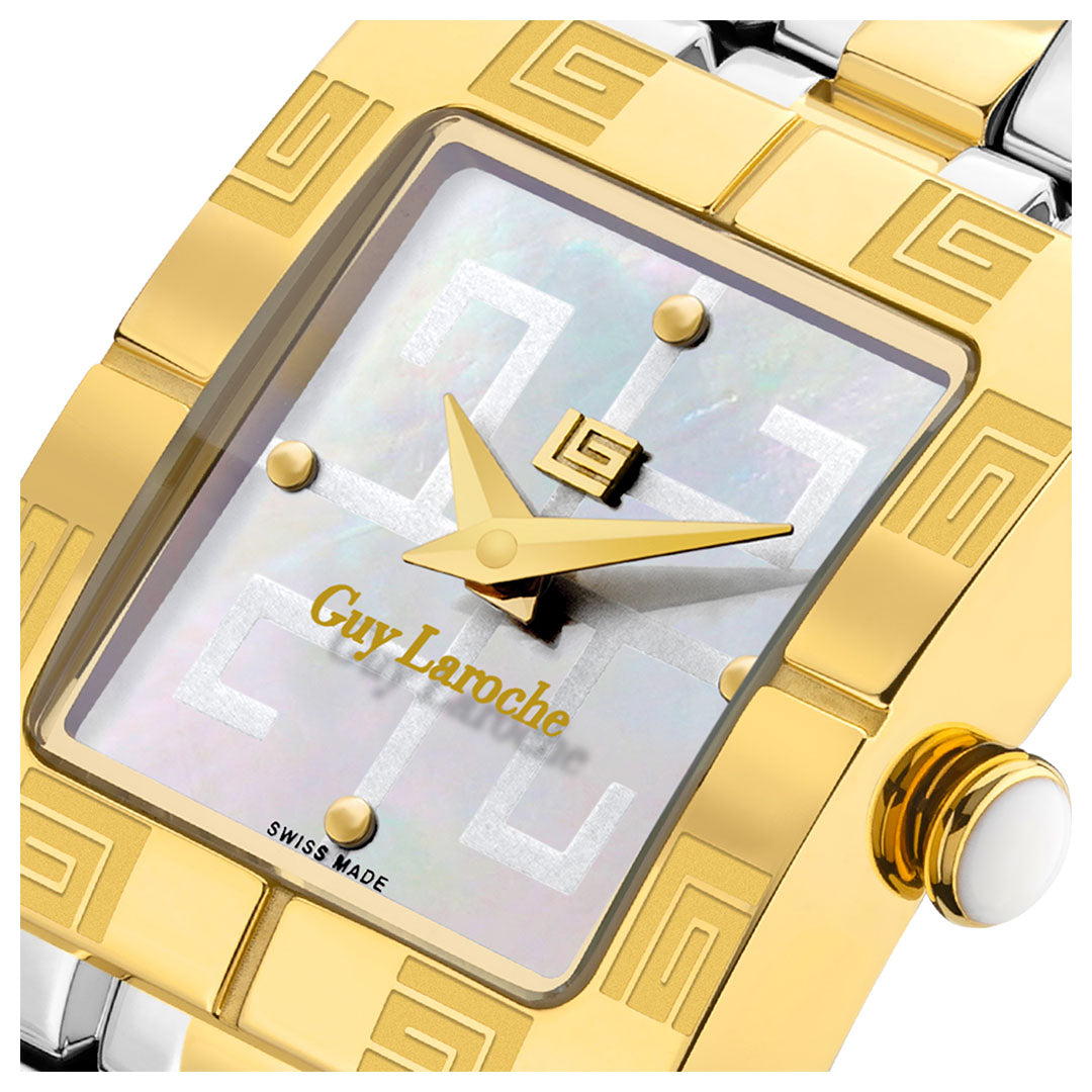 Guy Laroche Camille 2 Hands Square Dial MOP SWISS MADE Watch for Women - GLWLG0000212