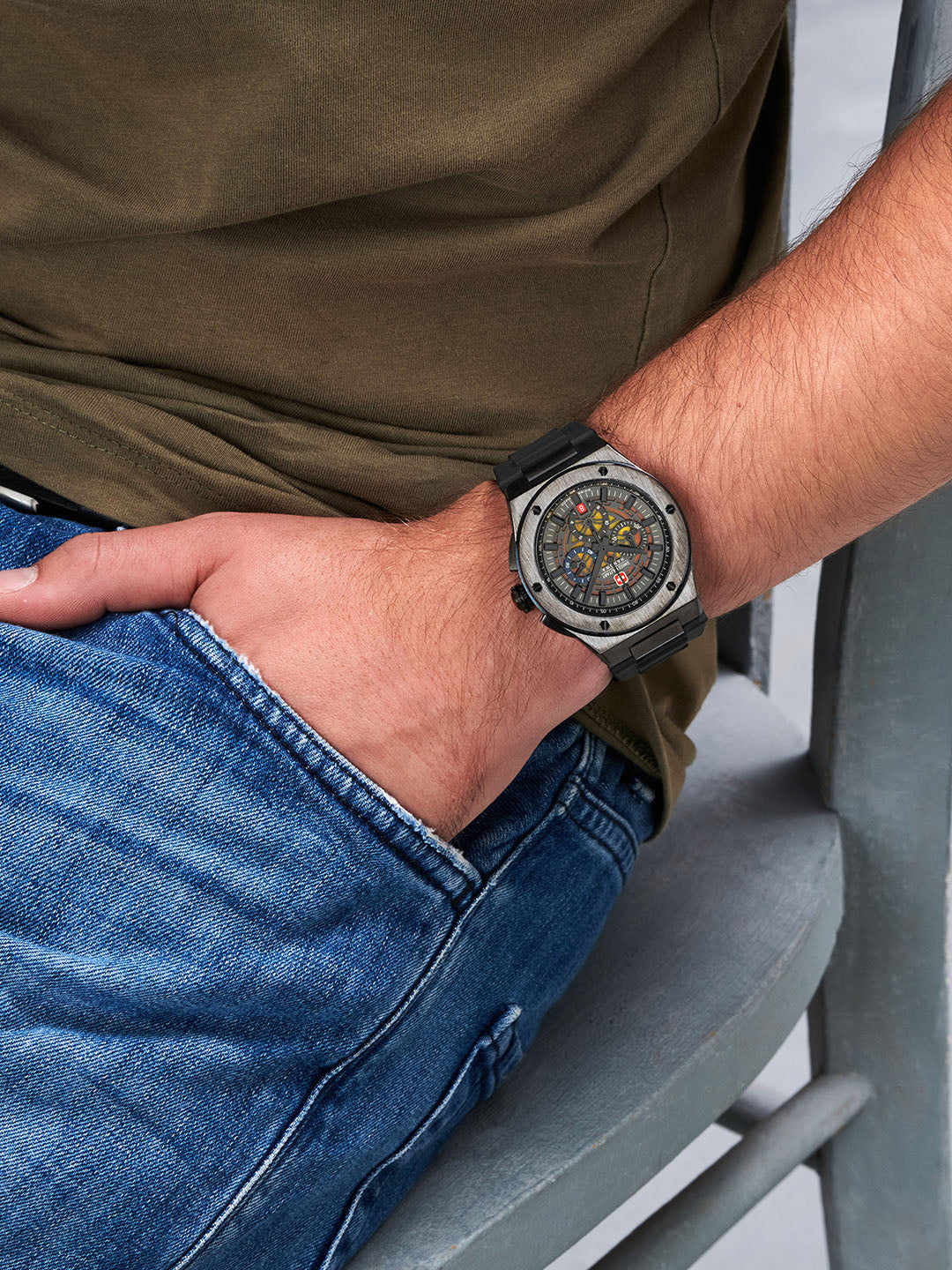 Swiss Military Hanowa SMWGO0000940 - Mission Xfor-02 Swiss Made Grey Watch For Men