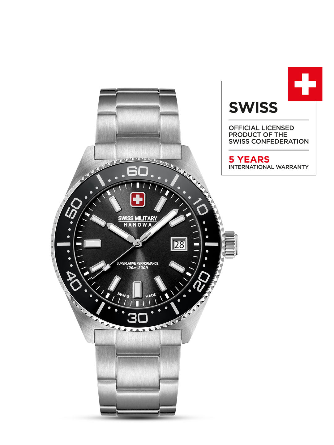 Swiss Military Hanowa NOMAD Black Round Dial Analogue Swiss Made Watch For Mens-SMWGH0004903