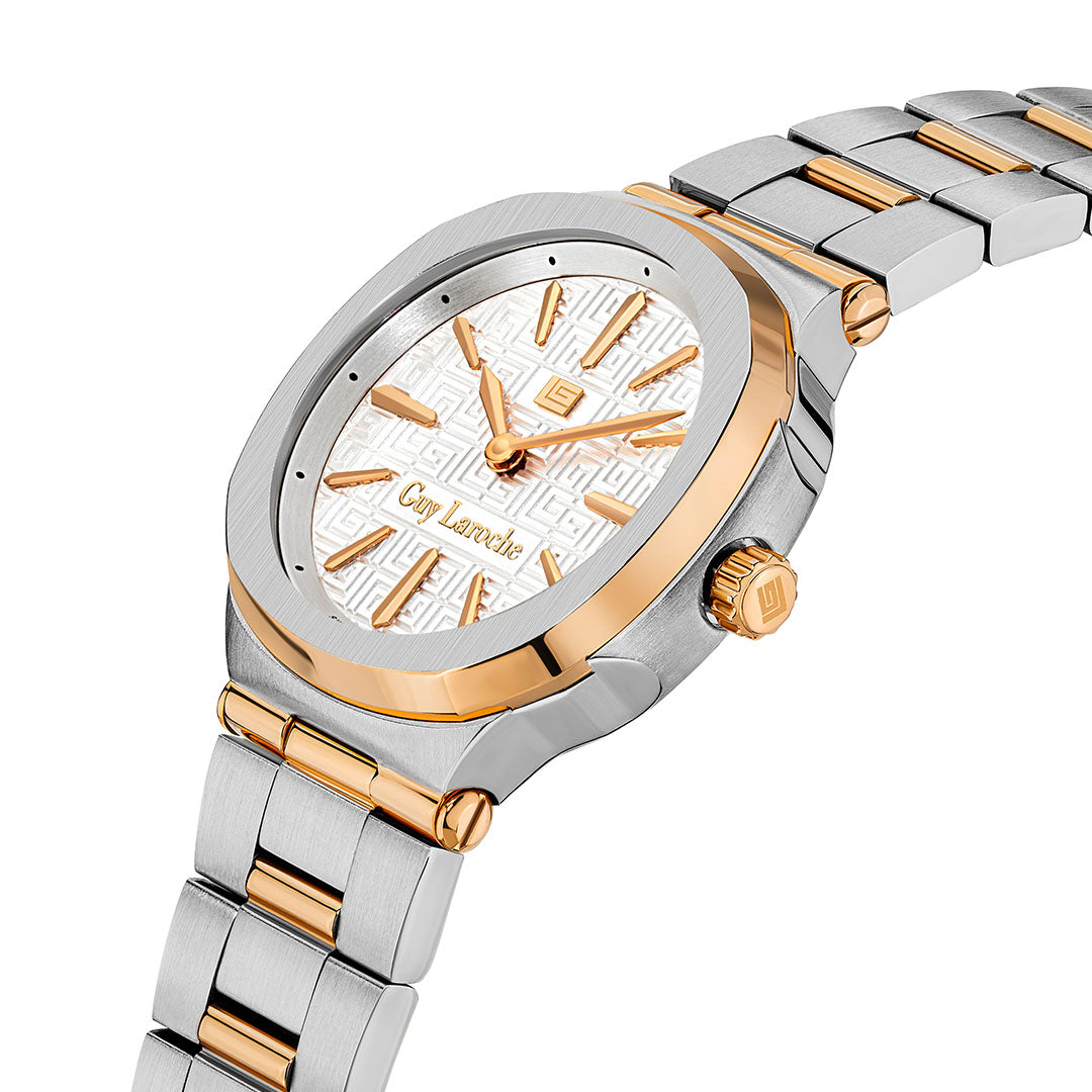 Guy Laroche Charlie 2 Hands Silver Round Dial SWISS MADE Watch for Women - GLWLG0000311