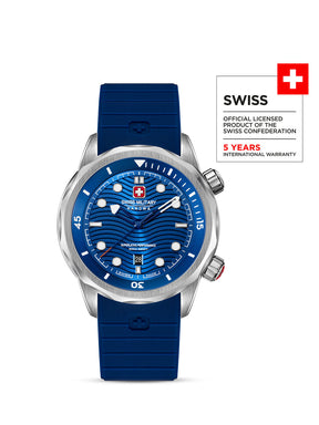 Swiss Military Hanowa BREAKWATER Blue Round Dial Analogue Swiss Made Watch For Mens-SMWGN0006401