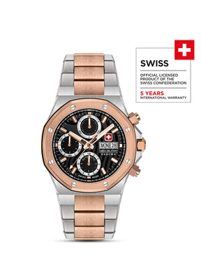 Swiss Military Hanowa Damask Legend - Fireball Black Round Dial Automatic Swiss Made Watch For Mens-SMWGL0007060