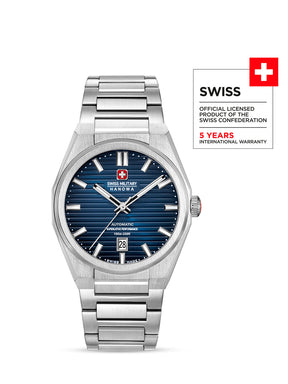 Swiss Military Hanowa AVALANCHE Blue Round Dial Automatic Swiss Made Watch For Mens-SMWGL0006901