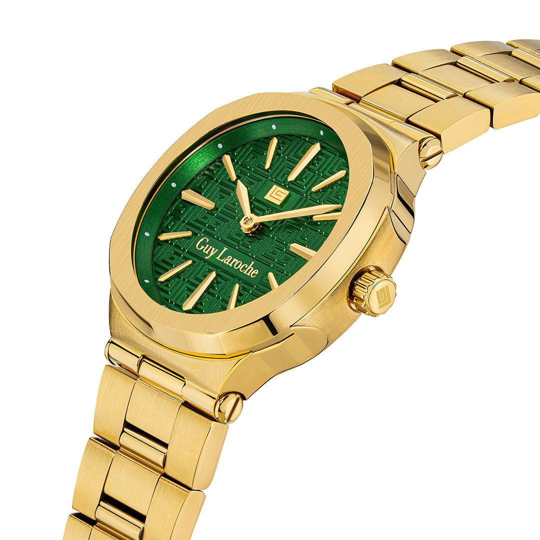Guy Laroche Charlie 2 Hands Green Round Dial  SWISS MADE Watch for women - GLWLG0000314