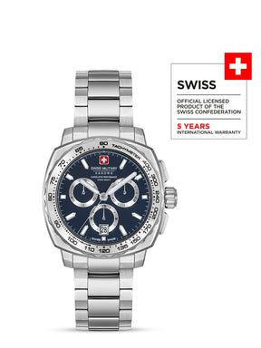 Swiss Military Hanowa SPEEDWELL Blue Round Dial Chronograph Swiss Made Watch For Mens-SMWGI0006803