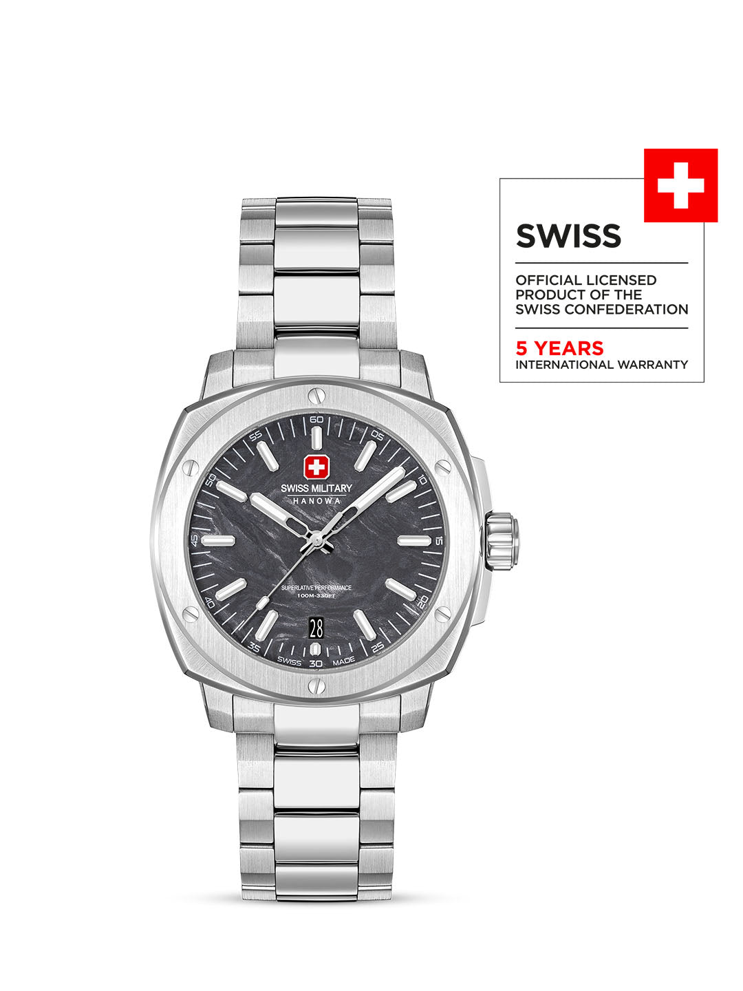 Swiss Military Hanowa Sirius Lightning Black Round Dial Analogue Swiss Made Watch For Mens-SMWGH0007101