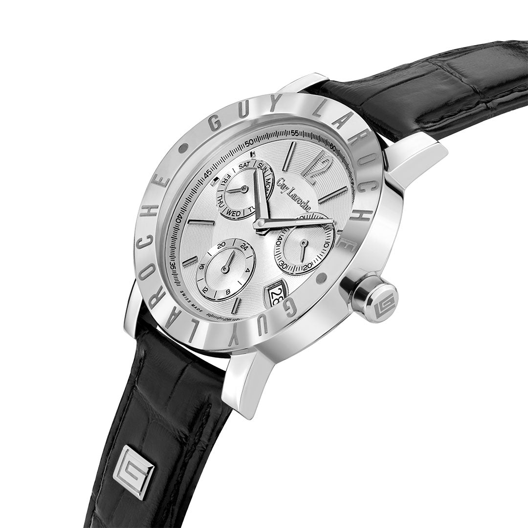 Guy Laroche Alex Multifunction Round Dial White SWISS MADE Watch for Men - GLWGA0000104