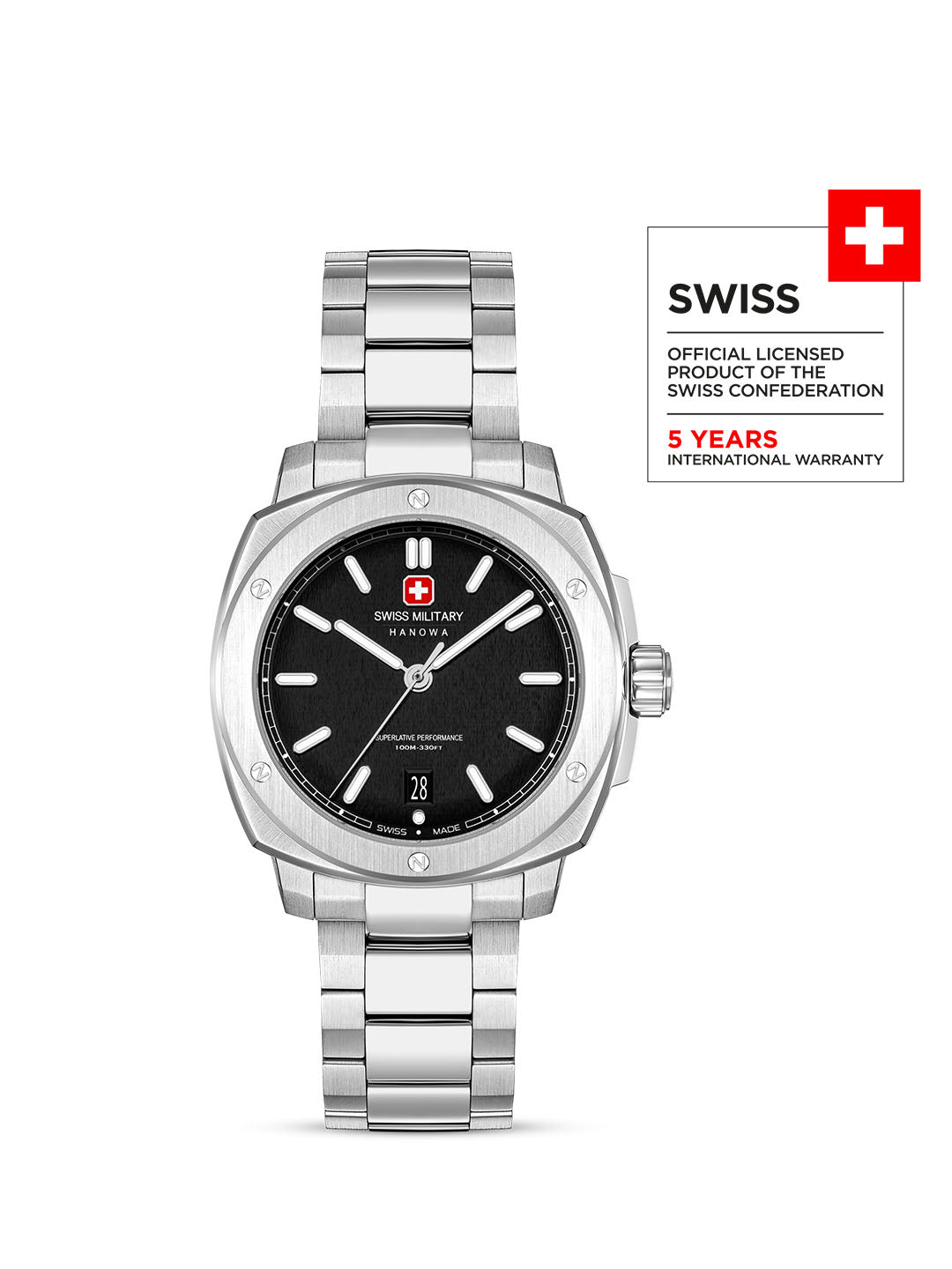 Swiss Military Hanowa SIRIUS Black Round Dial Analogue Swiss Made Watch For Mens-SMWGH0006501