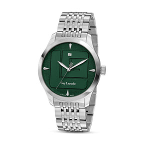 Guy Laroche Maxime 3 Hands Round Dial Green SWISS MADE Watch for Men - GLWGG0001202