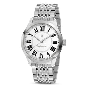 Guy Laroche Louis 3 Hands Round Dial Silver SWISS MADE Watch for Men - GLWGG0001103