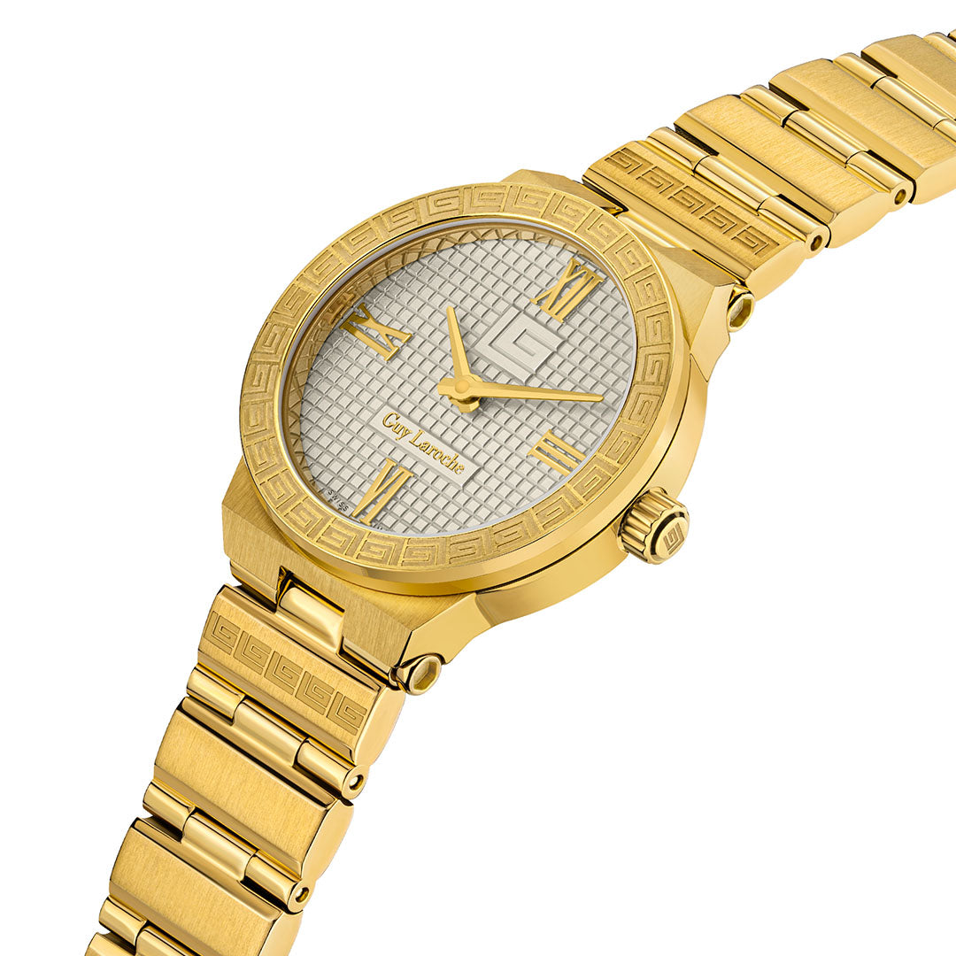 Guy Laroche Sacha 2 Hands Silver Round Dial SWISS MADE Watch for women - GLWLG0000418