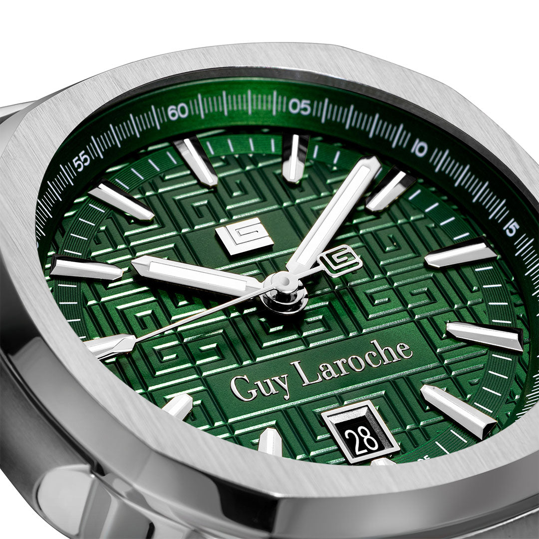 Guy Laroche Charlie 3 Hands Round Dial Green SWISS MADE Watch for Men - GLWGG0000316